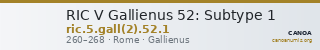 RIC V Gallienus 52: Subtype 1 — CANOA