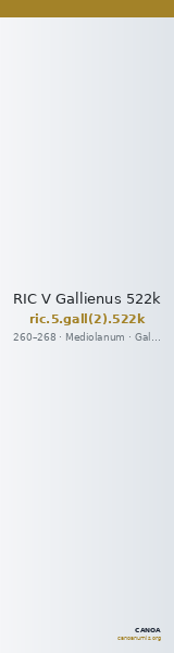 RIC V Gallienus 522k — CANOA