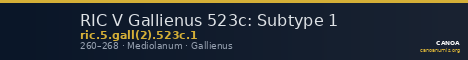RIC V Gallienus 523c: Subtype 1 — CANOA