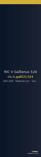 RIC V Gallienus 524 — CANOA