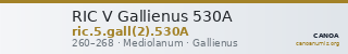 RIC V Gallienus 530A — CANOA