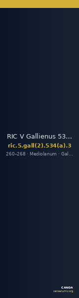 RIC V Gallienus 534(a): Subtype 3 — CANOA