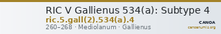 RIC V Gallienus 534(a): Subtype 4 — CANOA