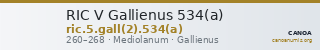 RIC V Gallienus 534(a) — CANOA