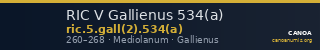 RIC V Gallienus 534(a) — CANOA