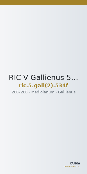 RIC V Gallienus 534f — CANOA