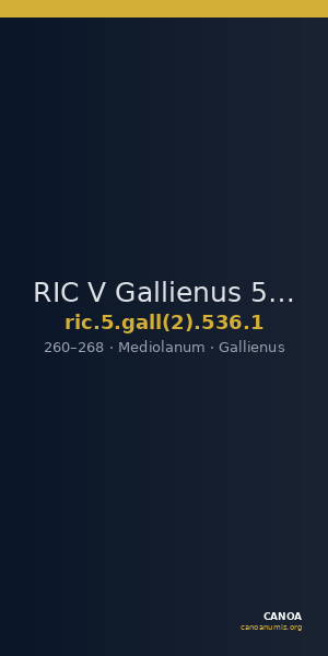 RIC V Gallienus 536: Subtype 1 — CANOA