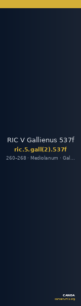 RIC V Gallienus 537f — CANOA