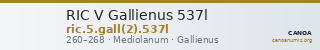 RIC V Gallienus 537l — CANOA