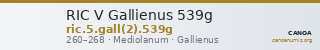 RIC V Gallienus 539g — CANOA