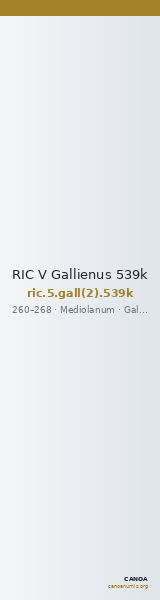 RIC V Gallienus 539k — CANOA