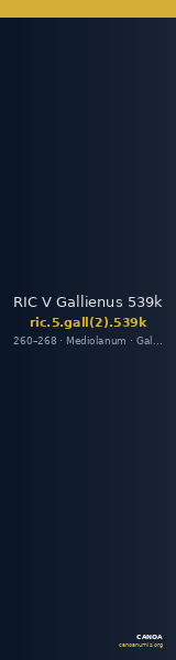 RIC V Gallienus 539k — CANOA