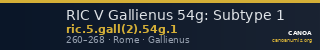 RIC V Gallienus 54g: Subtype 1 — CANOA