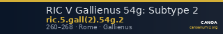 RIC V Gallienus 54g: Subtype 2 — CANOA