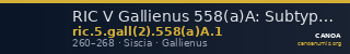 RIC V Gallienus 558(a)A: Subtype 1 — CANOA