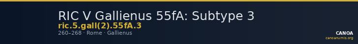 RIC V Gallienus 55fA: Subtype 3 — CANOA