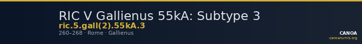 RIC V Gallienus 55kA: Subtype 3 — CANOA