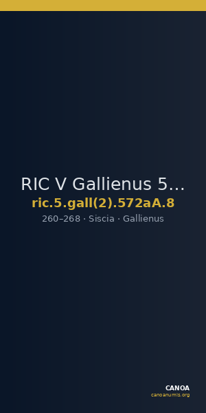 RIC V Gallienus 572aA: Subtype 8 — CANOA