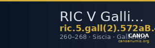 RIC V Gallienus 572aB: Subtype 4 — CANOA