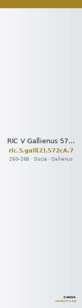 RIC V Gallienus 572cA: Subtype 7 — CANOA