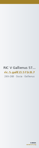 RIC V Gallienus 572cB: Subtype 7 — CANOA