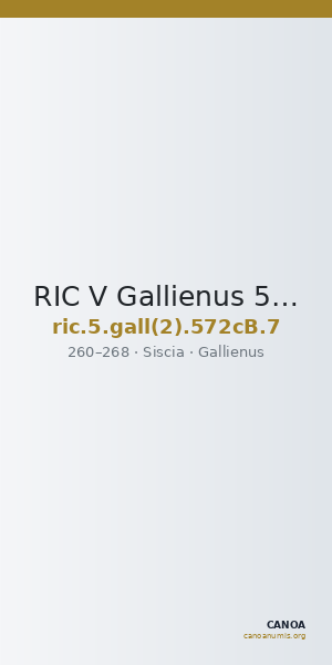 RIC V Gallienus 572cB: Subtype 7 — CANOA