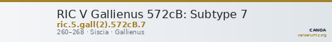 RIC V Gallienus 572cB: Subtype 7 — CANOA