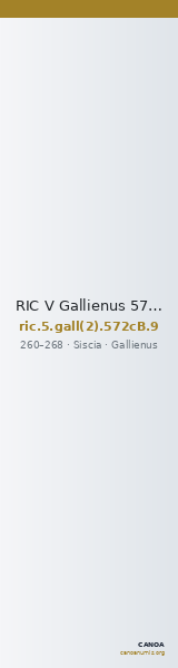 RIC V Gallienus 572cB: Subtype 9 — CANOA