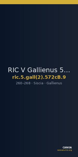 RIC V Gallienus 572cB: Subtype 9 — CANOA