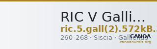 RIC V Gallienus 572kB: Subtype 3 — CANOA
