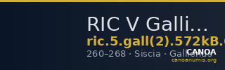 RIC V Gallienus 572kB: Subtype 6 — CANOA