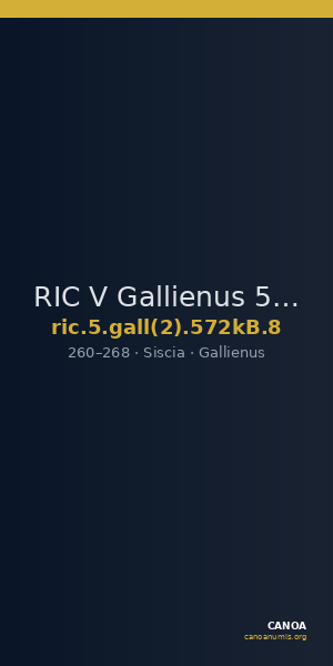 RIC V Gallienus 572kB: Subtype 8 — CANOA