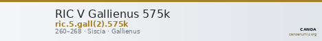 RIC V Gallienus 575k — CANOA