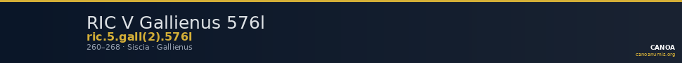 RIC V Gallienus 576l — CANOA