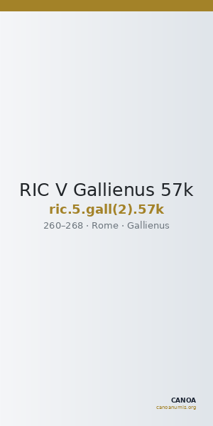 RIC V Gallienus 57k — CANOA