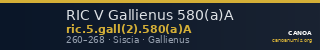 RIC V Gallienus 580(a)A — CANOA