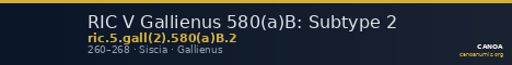 RIC V Gallienus 580(a)B: Subtype 2 — CANOA