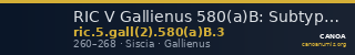 RIC V Gallienus 580(a)B: Subtype 3 — CANOA