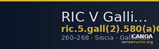 RIC V Gallienus 580(a)C: Subtype 1 — CANOA