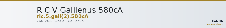 RIC V Gallienus 580cA — CANOA