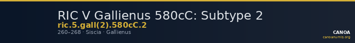 RIC V Gallienus 580cC: Subtype 2 — CANOA