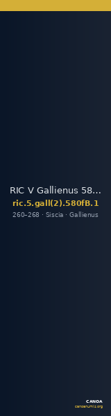 RIC V Gallienus 580fB: Subtype 1 — CANOA