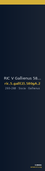 RIC V Gallienus 580gA: Subtype 2 — CANOA