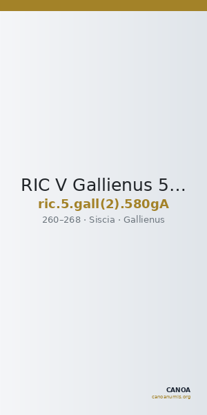 RIC V Gallienus 580gA — CANOA