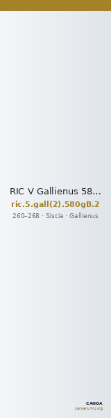 RIC V Gallienus 580gB: Subtype 2 — CANOA