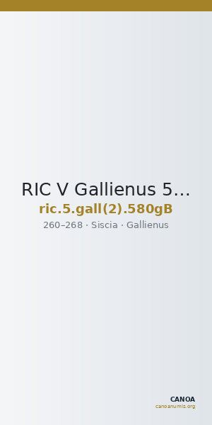 RIC V Gallienus 580gB — CANOA
