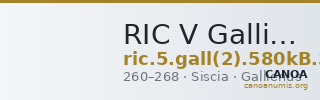 RIC V Gallienus 580kB: Subtype 3 — CANOA