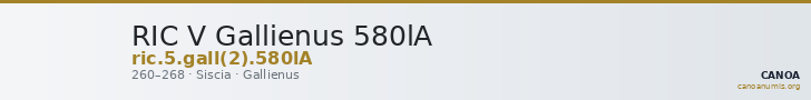 RIC V Gallienus 580lA — CANOA