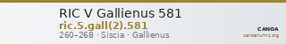 RIC V Gallienus 581 — CANOA