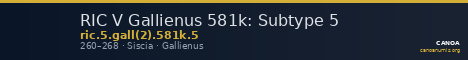 RIC V Gallienus 581k: Subtype 5 — CANOA
